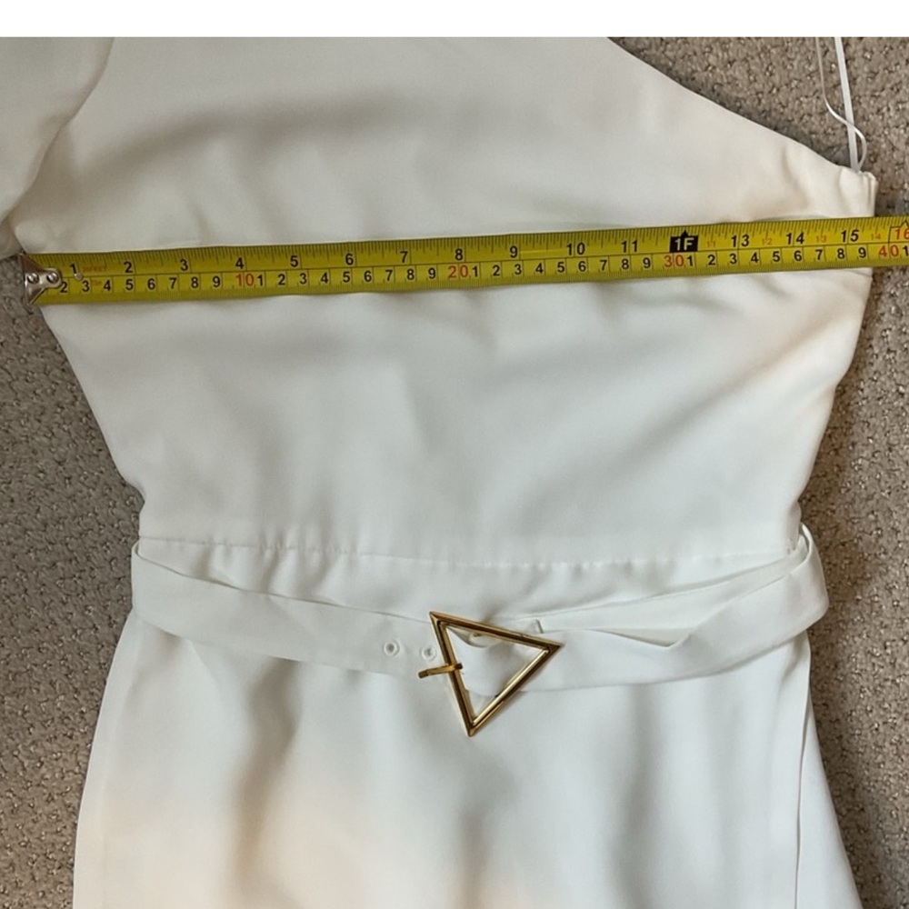 Amanda Uprichard Santos Belted Romper in White Size XS - Picture 6 of 9